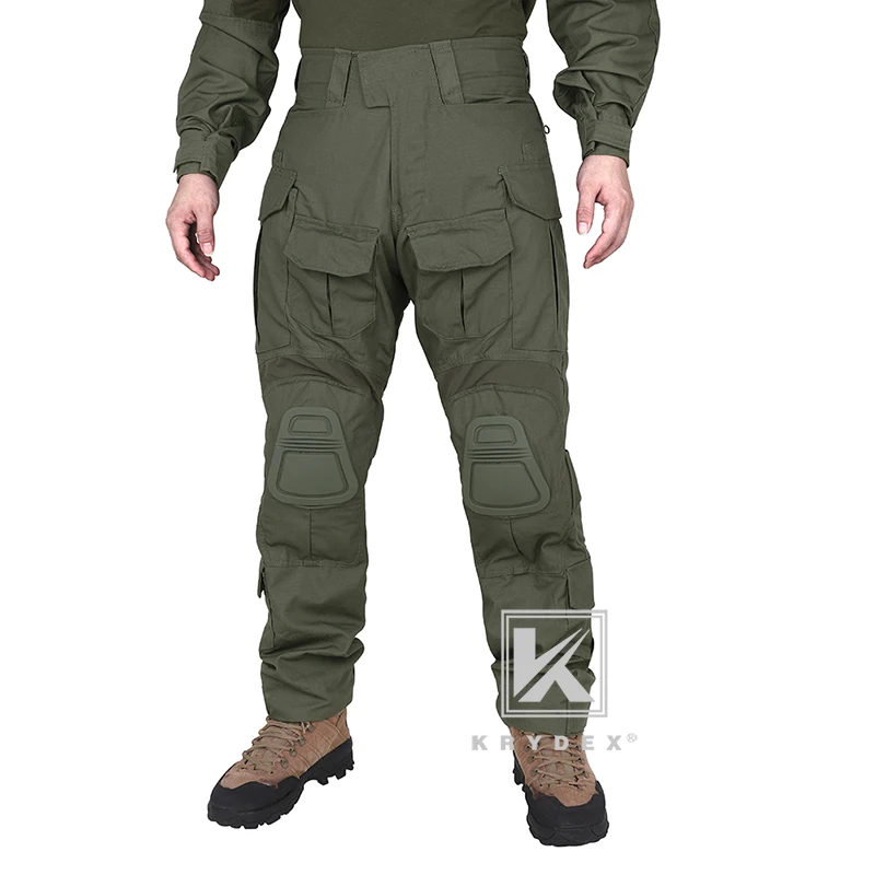 KRYDEX CP Style G3 Combat BDU uniforme conjunto para Paintball Airsoft caza Tiro Táctico camuflaje camisa y pantalones Ranger Green