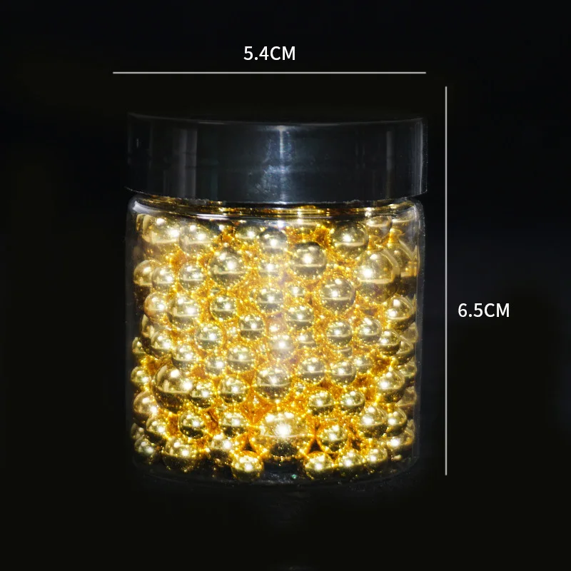80g Mixed 6mm/8mm/12mm Golden White Imitation ABS Pearl Beads DIY Decoration Crafts For Garment Bags Phone Jewelry Accessories - Цвет: golden