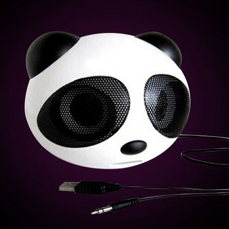 

Free shipping Cute little panda Mini speaker 2.0 Desktop computer notebook small stereo Multimedia USB audio Bluetooth audio