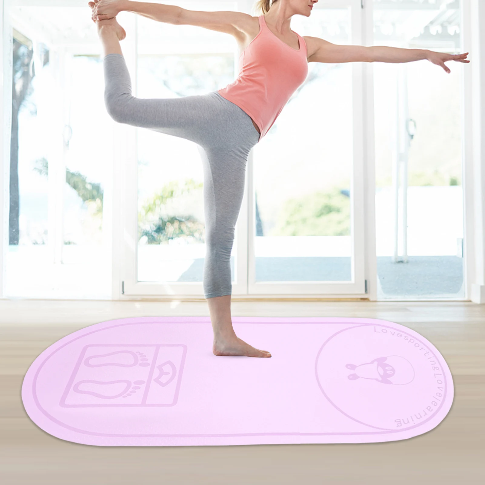 Non-Slip Mat TPE Yoga Mat Jump Rope Skipping Floor Workouts For Sports Pads Silent Yoga Pad Textured Thick 6mm High Density