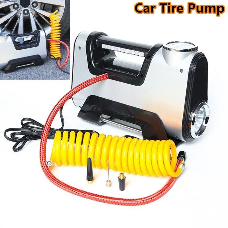 

Car Tire Air Pump with Thread Nozzle Adapter Electric Car Tire Air Compressor Pump Car Tire Inflation Pump Car Pump Accessories