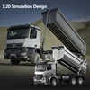 1:20 Full Scale 16CH RC Dump Truck 2.4G 30KG Load-bearing Smart Simulation Sound Headlight Alloy Electric Remote Control Truck 4
