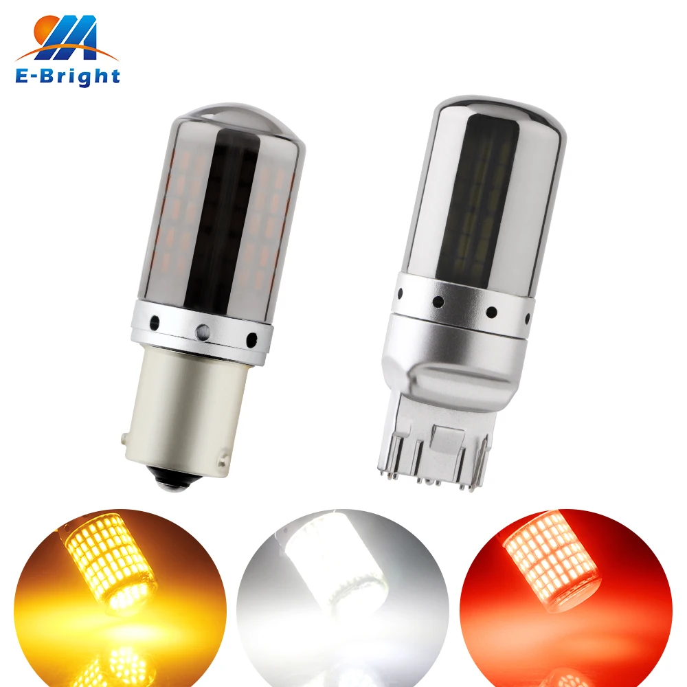 2 шт. 1156 BA15S P21w BAU15S PY21w T20 7440 W21W светодиодный Светодиодная лампа 144SMD безошибочный