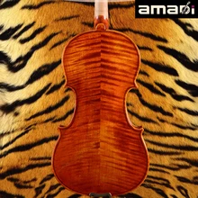 Скрипка ручной работы из твердой древесины 4/4, скрипка с тигром, красный светильник, Скрипка для взрослых, начинающих играть на музыкальных инструментах