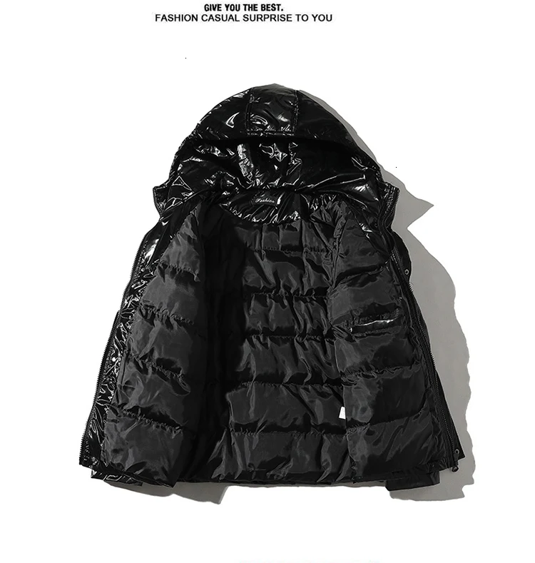 Winter New Korean Version Of The Trend Of Japanese Solid Color Loose Tooling Men's Glossy Casual Cotton Clothing
