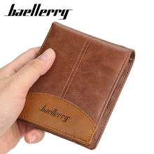Винтажные мужские кошельки из нубука, известный бренд, короткий кошелек, Дизайнерский Модный кошелек, держатель для карт для мужчин