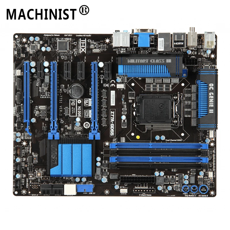 

For MSI Z77A-GD55 Desktop motherboard MB Intel Z77 LGA 1155 ATX DDR3 32GB SATA3.0 USB3.0 100% fully Tested Free shipping