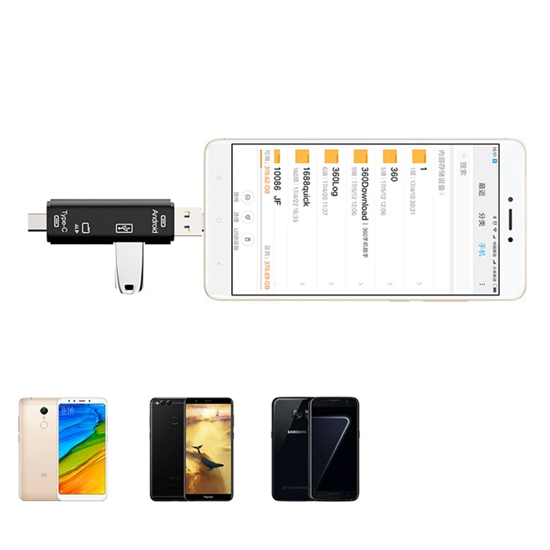 2 цвета все в 1 Usb 3,1 кард-ридер высокоскоростной SD TF Micro SD кард-ридер Тип C USB C Micro USB кард-ридер OTG