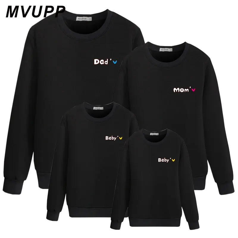 Color5 Толстовки для папы, мамы и ребенка милая хлопковая одежда для всей семьи с надписью «Мама и я» повседневная одежда для мамы, дочки, сына, папы и ребенка - Цвет: Color5