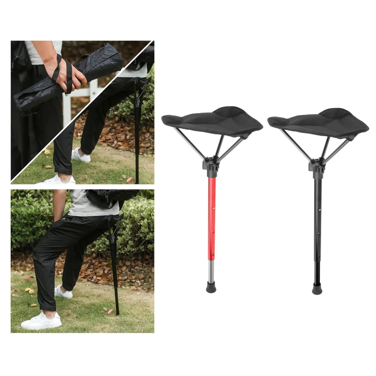 Tripod Folding Stool Concerts Slacker Chair Concert Telescopic Seat Cushion Portable Stand Stool Concerts Activities Seat retractable stool