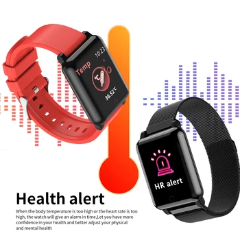 

F54 Smart Watches Body Temperature Heart Rate Monitor IP67 Waterproof Smartwatch Elegant Watch Comfortable Element