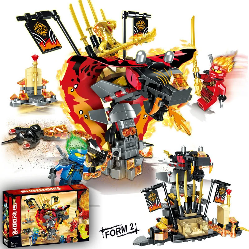 

2019 New Phantom Ninja Series Compatible with Ninjago LegoEGL 70674 Flame Veyron Building Blocks Kids Toys Christmas Gift
