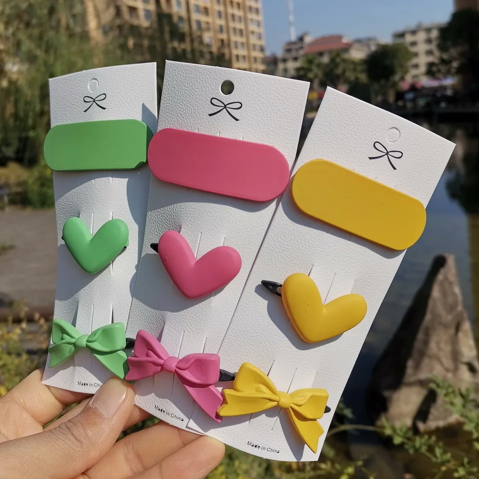 Модный зажим для волос сердце для женщин Элегантный корейский дизайн заколка с бантиком палочка, Шпилька для волос аксессуары для укладки волос для девочек