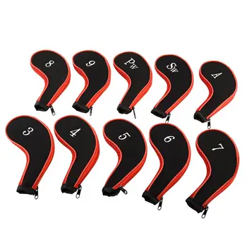 

10Pcs Golf Club Iron Putter Headcovers Head Cover Protect Case Pocket New