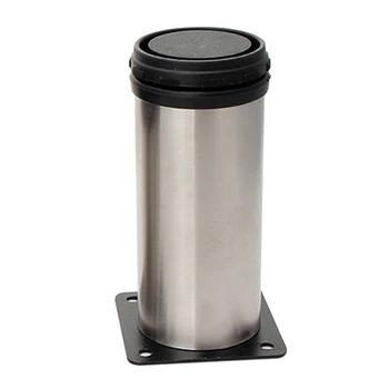 

With Screws Brushed Sofa Bed Water Resistant Stainless Steel Furniture Table Adjustable Height Moisture Proof Home Cabinet Leg