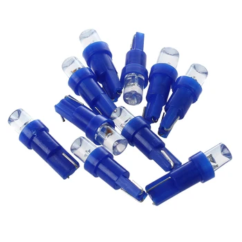 

10 T5 17 18 58 Wedge Dashboard Blue LED Light Bulb Lamp
