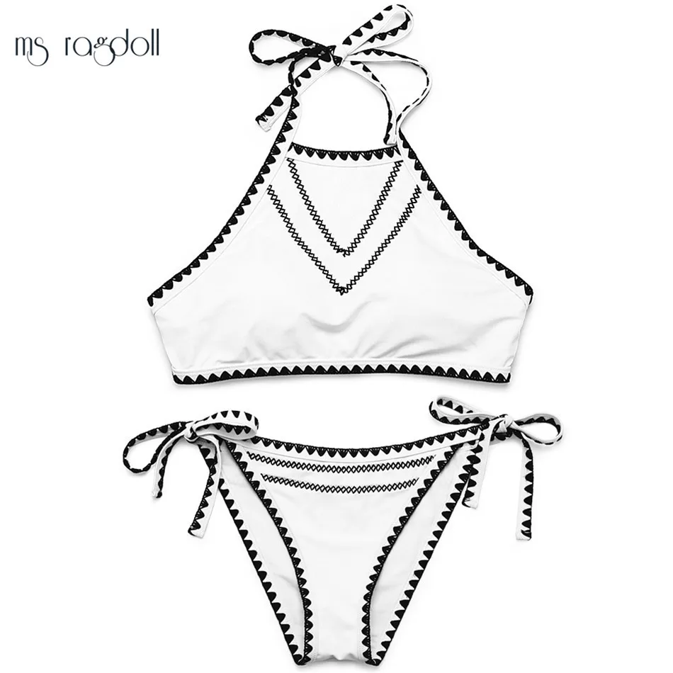 JABERAI-Sexy-High-Neck-Bikini-Swimwear-Women-Bandage-Push-Up-Bikinis-Solid-Black-Sporty-Tank-Top (2)