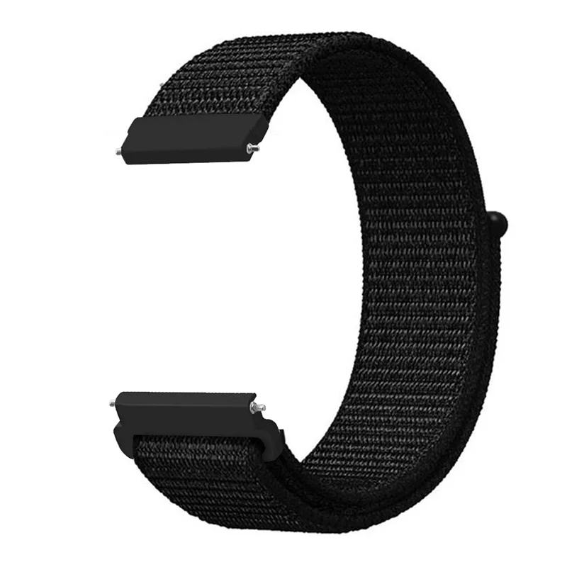 Black black 20 мм 22 мм часы нейлоновый ремешок для samsung gear S3 Classic Frontier Sport Loop наручный ремешок для samsung Active/Galaxy Watch 46 мм 42 мм - Цвет ремешка: Black black