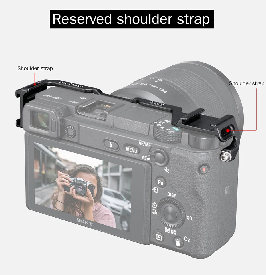 UURig Холодный башмак пластина для sony A6400 профессиональный двойной Холодный башмак пластина для крепления микрофона светодиодный видео светильник