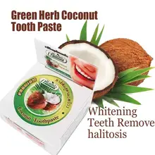 Отбеливающая зубная паста кокосовое масло травяной натуральный, свежий белый 10 г яркое дыхание, R2T7