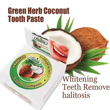 

Whitening Toothpaste Coconut Oil Herbal Natural, Fresh bright white 10g breath, P3Y4
