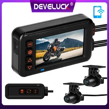 شراءديفلوك مسجل قيادة الدراجات النارية Rcycle DVR 128G 1080P الجبهة IPS شاشة واي فاي التحكم وقوف السيارات مراقبة G الاستشعار موتو مسجل
