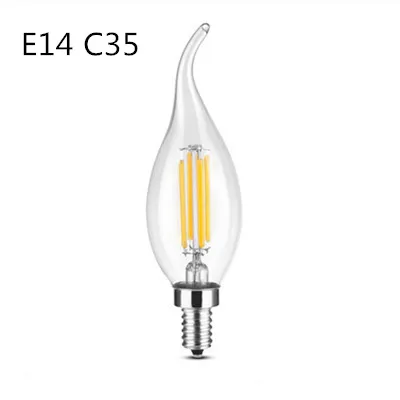 E14 C35L E14 E27 220 V Светодиодный светильник в стиле ретро лампа Эдисона винтажный Декор Ampulle светодиодный светильник в стиле ретро - Цвет: E14 C35L