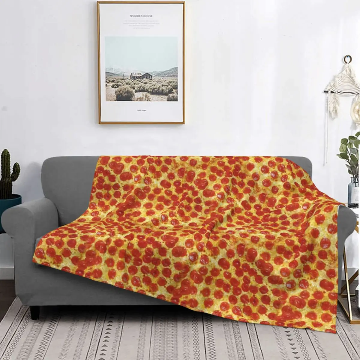 

Pepperoni Cheese Pizza Lover Blanket Food Tortilla Taco Plush Warm soft Flannel Fleece Throw Blanket For Bedspread Bedding Cover