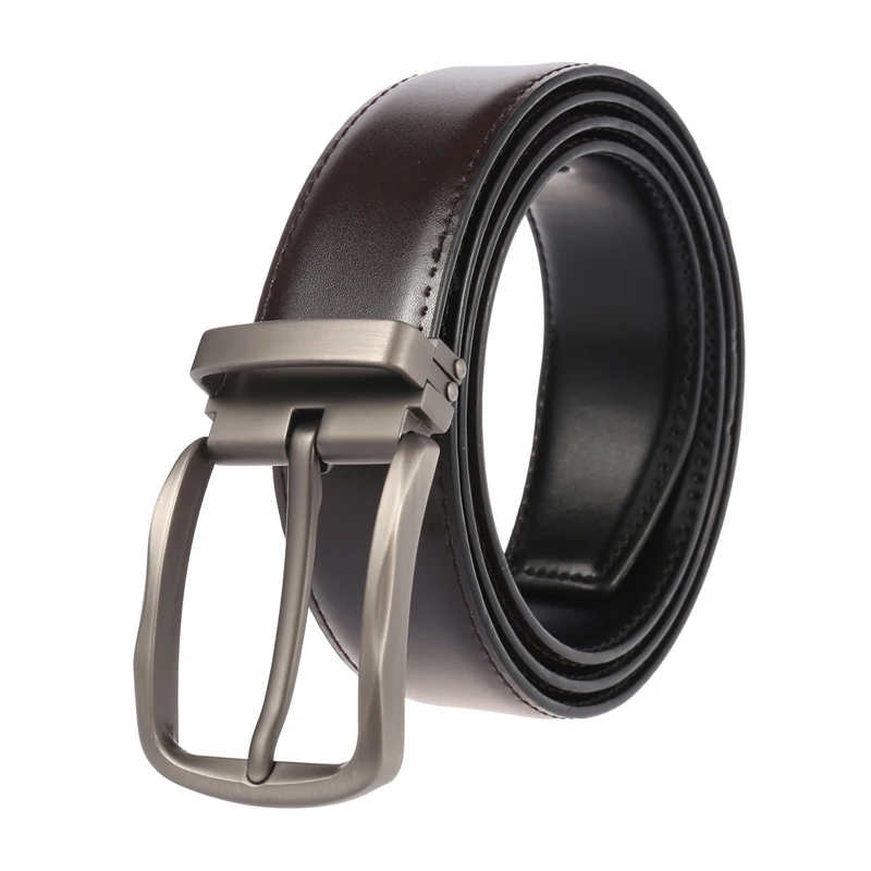 Silver buckle Brown Мужской кожаный ремень medyla, мужские ремни с пряжкой из натуральной коровьей кожи 130 см, высокое качество, мужской ремень s cinturones hombre - Цвет: Silver buckle Brown