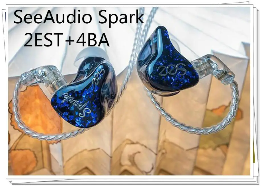 SeeAudio Spark Electrostatic 2EST 4BA Balanced Armature Hybrid Customize HIFI Music Monitor Studio Audiophile Earbuds Earphones