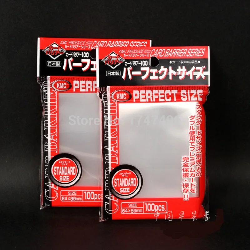200 шт. 64x89 мм японский топовый бренд KMC прозрачные защитные чехлы для карт