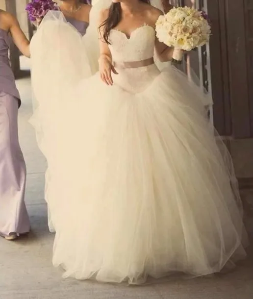 

Real Sample Romantic Vestido de Noiva Lace Top robe de mariee Princess Wedding Dresses 2019 Bridal Gown Custom wedding dress