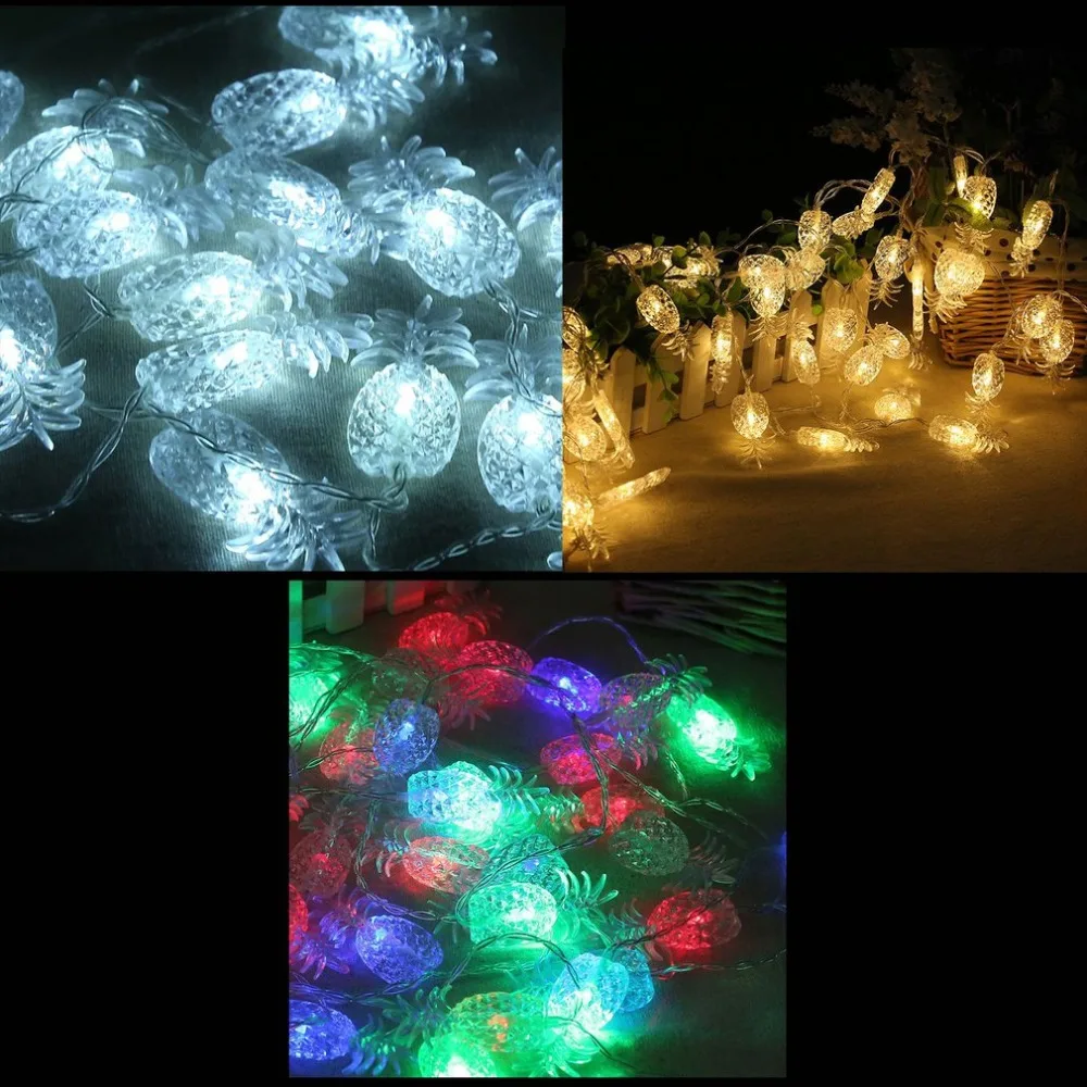 

20 LEDs Pineapple Light String Festival Home Night Party Decorative LEDs Light Lamp Party Glowing Fruits String Light Tools