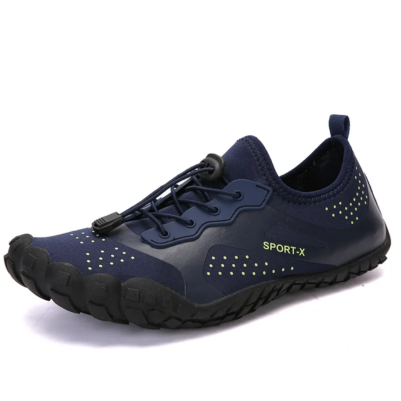 Loekeah/акваобувь; дышащая резиновая обувь; zapatillas hombre; водонепроницаемая обувь; пляжные кроссовки; нескользящие прочные треккинговые спортивные кроссовки - Цвет: 1817 Blue