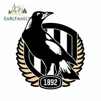 

EARLFAMILY 13cm x 11.5cm For Collingwood Football Club High Quality Car Stickers Occlusion Scratch Waterproof 3D Vinyl Decal