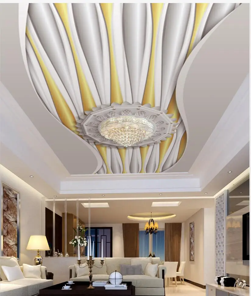 modern wallpaper for living room Simple and creative 3D stereo relief ceiling mural 3d murals | Обустройство дома