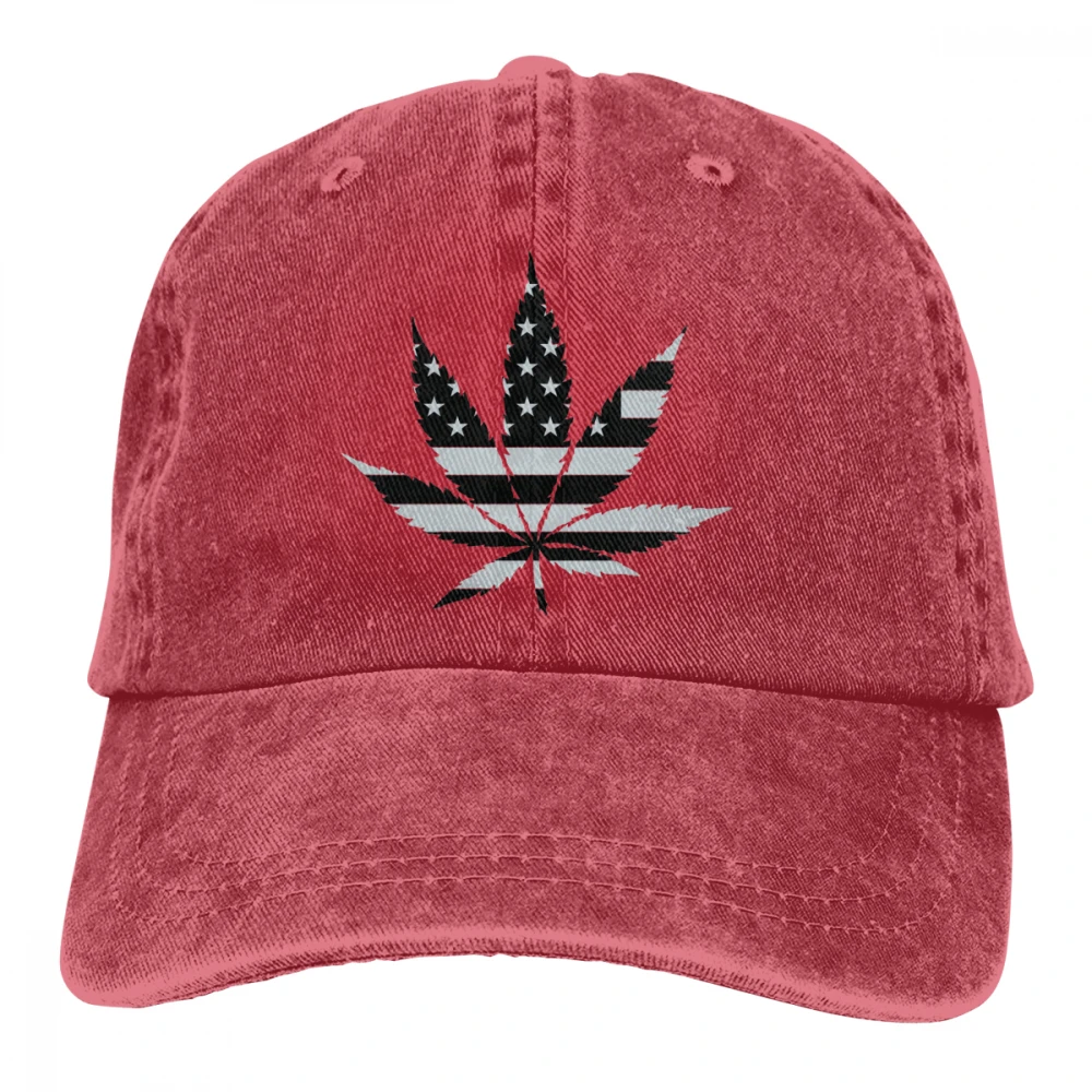 Subdued американский флаг лист сорняков Casquette черный унисекс Мужские Женские джинсовые бейсболка с ремешком кепки Регулируемый Гольф папа шляпа