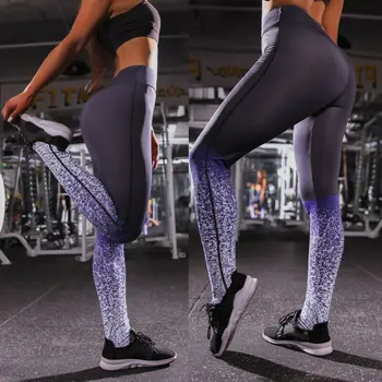 

Womens Stretch Leggings Fitness Athletic High Waist Gym Sport Jogging for Ladies Women Black Red Purple Blue Gray Patchwork