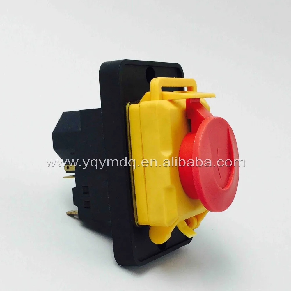 Electromagnetic switch 7 Pin On Off Push Button Protective cover Emergency stop Ignition switch 16A 230V YCZ4-A
