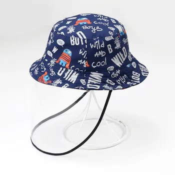 

Protective Cap Anti-spitting Protective Hat Dustproof Cover Kids Fisherman Cap Hat Anti-saliva Face Cover Cap Dropshipping ##5