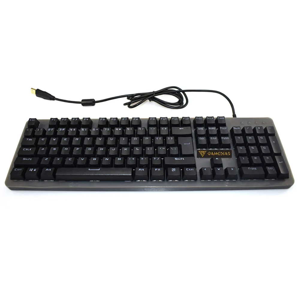 

Mechanical Gaming Keyboard Waterproof Metal Backlit Wired 12 Modes Lighting USB LFX-ING