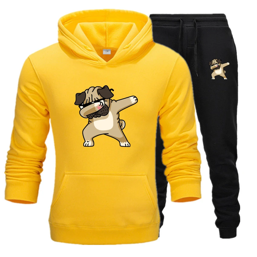 2019 новые модные толстовки мужские спортивные забавные и cuteSweatshirt + спортивные костюмы Повседневный пуловер с длинными рукавами одежда с