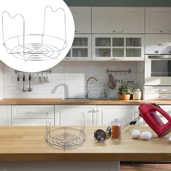 

1 Pc Kitchen Supply Food Rack Steamer Rack Metal Tripod Sturdy Strong 304 Stainless Steel Jar Basket Jar Rack Jar Holder for Res