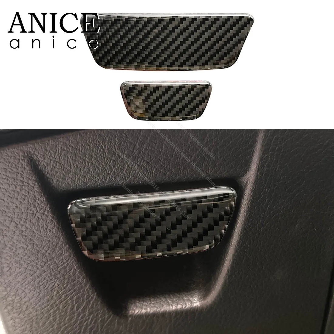 2 шт. настоящий углерод волоконная Перчаточная коробка с ручкой накладка