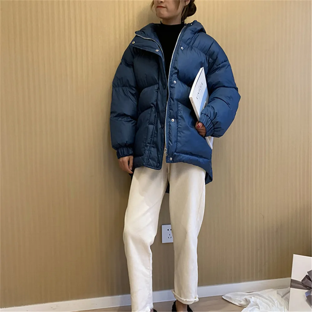 Winter Thicken Coats Women Parkas 2019 New Casual Hooded Loose Down Jacket Female Warm Cotton Padded Winter Coat Women Z1350 (22)