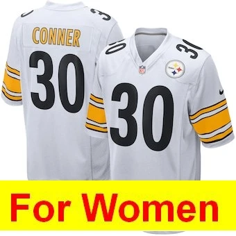 Белый Женщины Питтсбург Антоний коричневый JuJu Smith-Schuster Ben Roethlisberger T.J. Ватт Алехандро виллануева Le'Veon Bell Джерси - Цвет: Белый