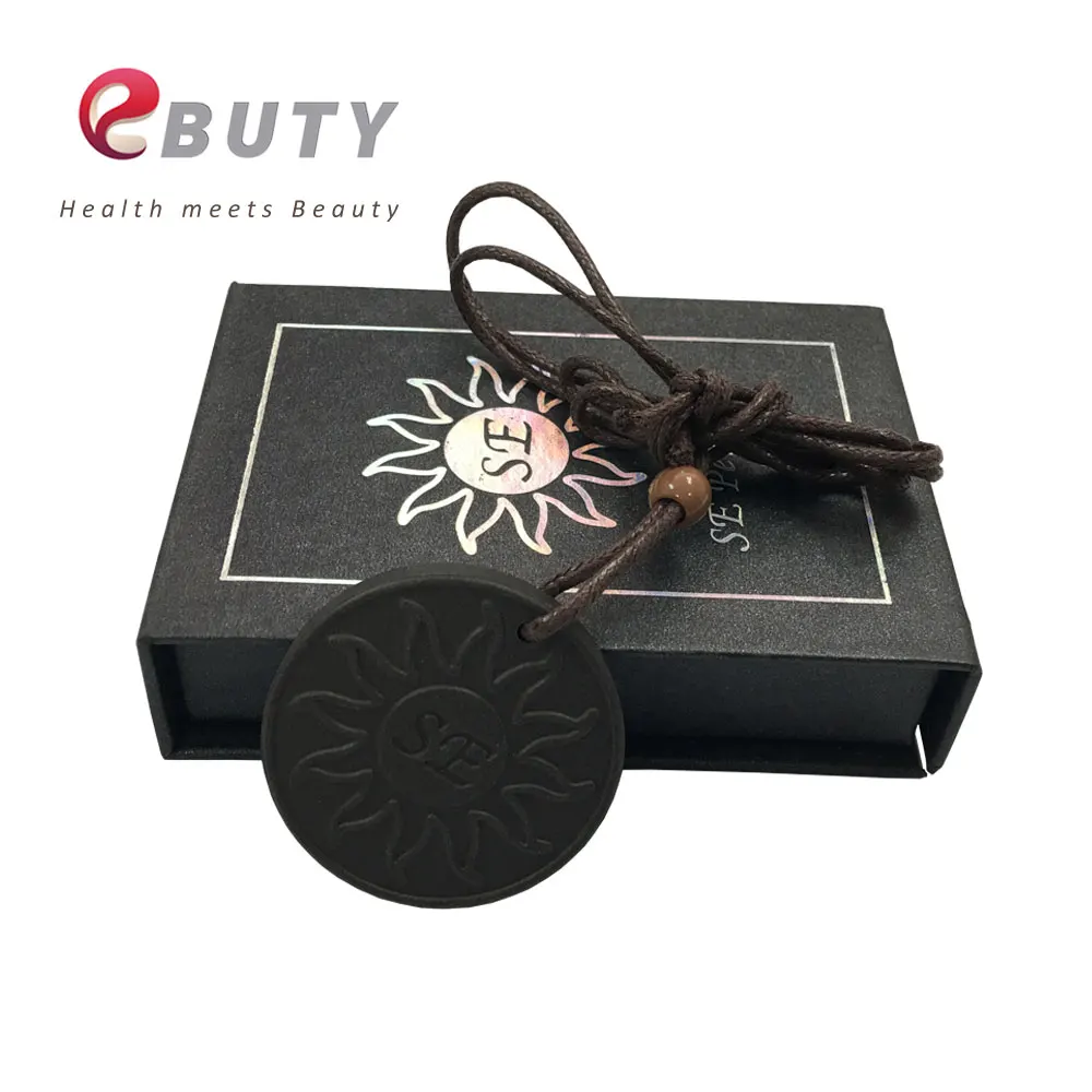 Подвеска EBUTY Black SE с искусственной лавой Японская технология энергия здоровья |