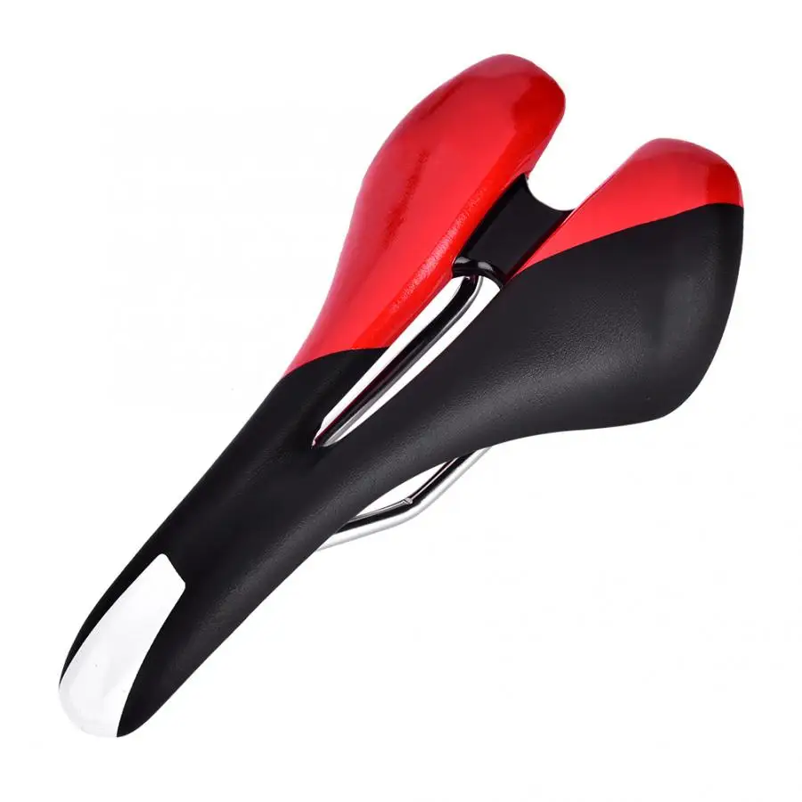Подседельный штырь прочный PULeather CyclingBicycle комфорт дорожный велосипед высшего класса подушка для сиденья Bilke седло мягкое сиденье Подушка велосипедное седло - Цвет: Красный