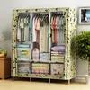 Simple Cloth Wardrobe Fabric Steel Tube Assembly Closet Bedroom Clothes Hanging Storage Wardrobe Dormitory Storage Cabinet 4