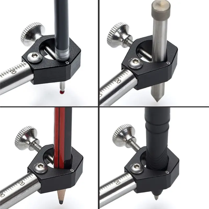 

Woodworking Scriber Straight Line Arc Curve Parallel Wheel Marking Cutting Gauge